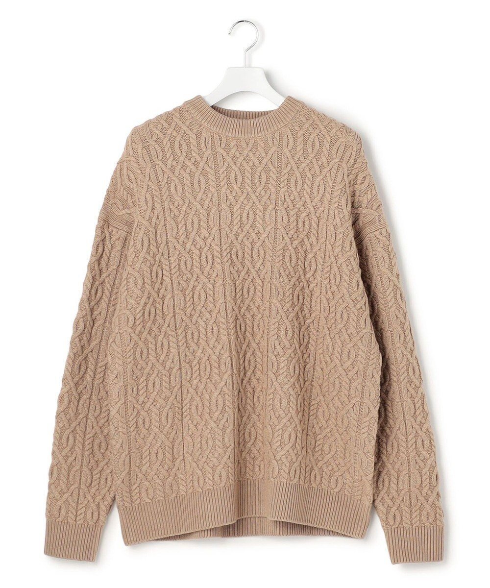 【ジェイプレスヨークストリート/J.PRESS YORK STREET】の【UNISEX】アランケーブル クルーネック ニット インテリア・キッズ・メンズ・レディースファッション・服の通販 founy(ファニー) ファッション Fashion レディースファッション Fashion for Women トップス・カットソー Cut & Sew Tops ニット Knit Tops & Sweaters アクリル Acrylic Material シンプル Simple, Minimal スニーカー Sneakers, Trainers スリーブ Sleeve, Long Sleeve / Short Sleeve センター Center, Center Line セーター Sweater, Knitwear デニム Denim, Jeans Material 定番 Standard, Basic Item ユニセックス Unisex, Genderless ワイド Wide, Wide Fit 冬 Winter / This Winter A/W・秋冬 Autumn/Winter キャメル系|ID: prp329100004747146 ipo3291000000034321993