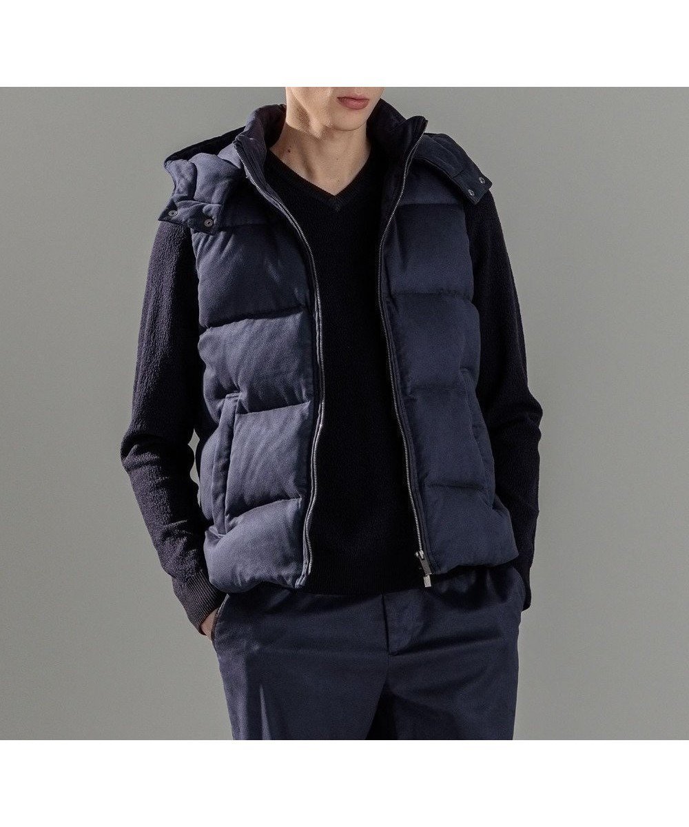 【ジョゼフ オム/JOSEPH HOMME / MEN】のコマスエード ダウンベスト 人気、トレンドファッション・服の通販 founy(ファニー) 　ファッション　Fashion　メンズファッション　Fashion for Men　アウター　Men's Coats Outerwear　シャーリング　Shirring, Ruched　シンプル　Simple, Minimal　ジップ　Zip, Zipper　ジャケット　Jacket, Outerwear　スタンド　Stand Collar, Upright Stand　ストレッチ　Stretch, Stretchy Fabric　スポーティ　Sporty, Casual Athletic　ダウン　Down, Puffer　ドローコード　Drawcord, Drawstring Cord　フェザー　Feather, Feather Detail　フロント　Front, Front Design　ベスト　Vest, Waistcoat　ベーシック　Basic, Essential　A/W・秋冬　Autumn/Winter　 other-1|ID: prp329100004747159 ipo3291000000034322053