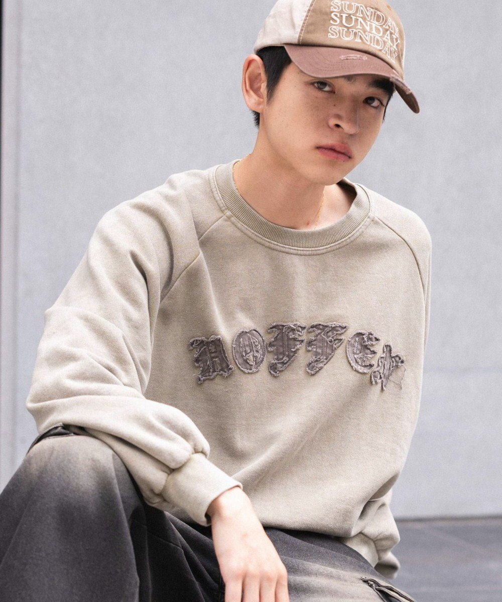 【ウィゴー/WEGO / MEN】のショートグラフィックプルオーバー インテリア・キッズ・メンズ・レディースファッション・服の通販 founy(ファニー) 　ファッション　Fashion　メンズファッション　Fashion for Men　トップス・カットソー　Cut & Sew Tops　秋　Autumn　カーゴパンツ　Cargo Pants, Utility Pants　ケミカル　Chemical, Chemical Wash　コンパクト　Compact, Small Size　ショーツ　Shorts, Short Pants　シンプル　Simple, Minimal　スウェット / スエット　Sweatshirt, Sweatwear　スマホ　Smartphone, Mobile Device　デニム　Denim, Jeans Material　トレンド　Trend, Trending Now　長袖　Long Sleeve, Full Sleeve　ビンテージ　Vintage, Retro Style　フロント　Front, Front Design　メンズ　Men's, Menswear　冬　Winter / This Winter　A/W・秋冬　Autumn/Winter　ベージュ|ID: prp329100004747162 ipo3291000000034322072