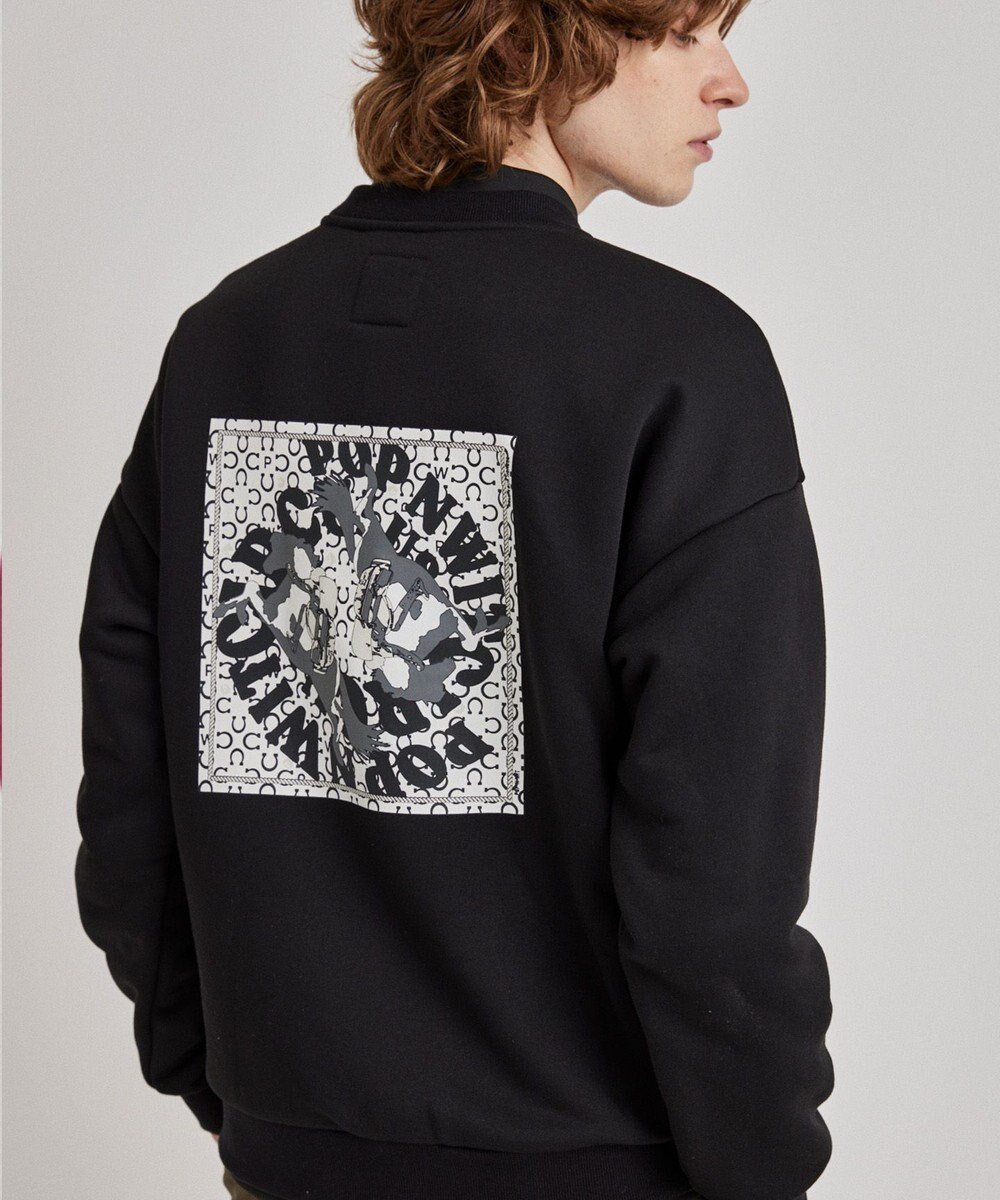 【ピーダブリュサーキュラス/PW CIRCULUS / MEN】の【MEN】グラフィックスウェット インテリア・キッズ・メンズ・レディースファッション・服の通販 founy(ファニー) ファッション Fashion メンズファッション Fashion for Men トップス・カットソー Cut & Sew Tops 2024年 2024 2024-2025秋冬・A/W Autumn/Winter 2024–25 AW24–25 クール Cool, Chic グラフィック Graphic, Graphic Design ゴルフ Golf スウェット / スエット Sweatshirt, Sweatwear スカーフ Scarf, Neckwear モチーフ Motif, Design Theme A/W・秋冬 Autumn/Winter ブラック系|ID: prp329100004747168 ipo3291000000034322111