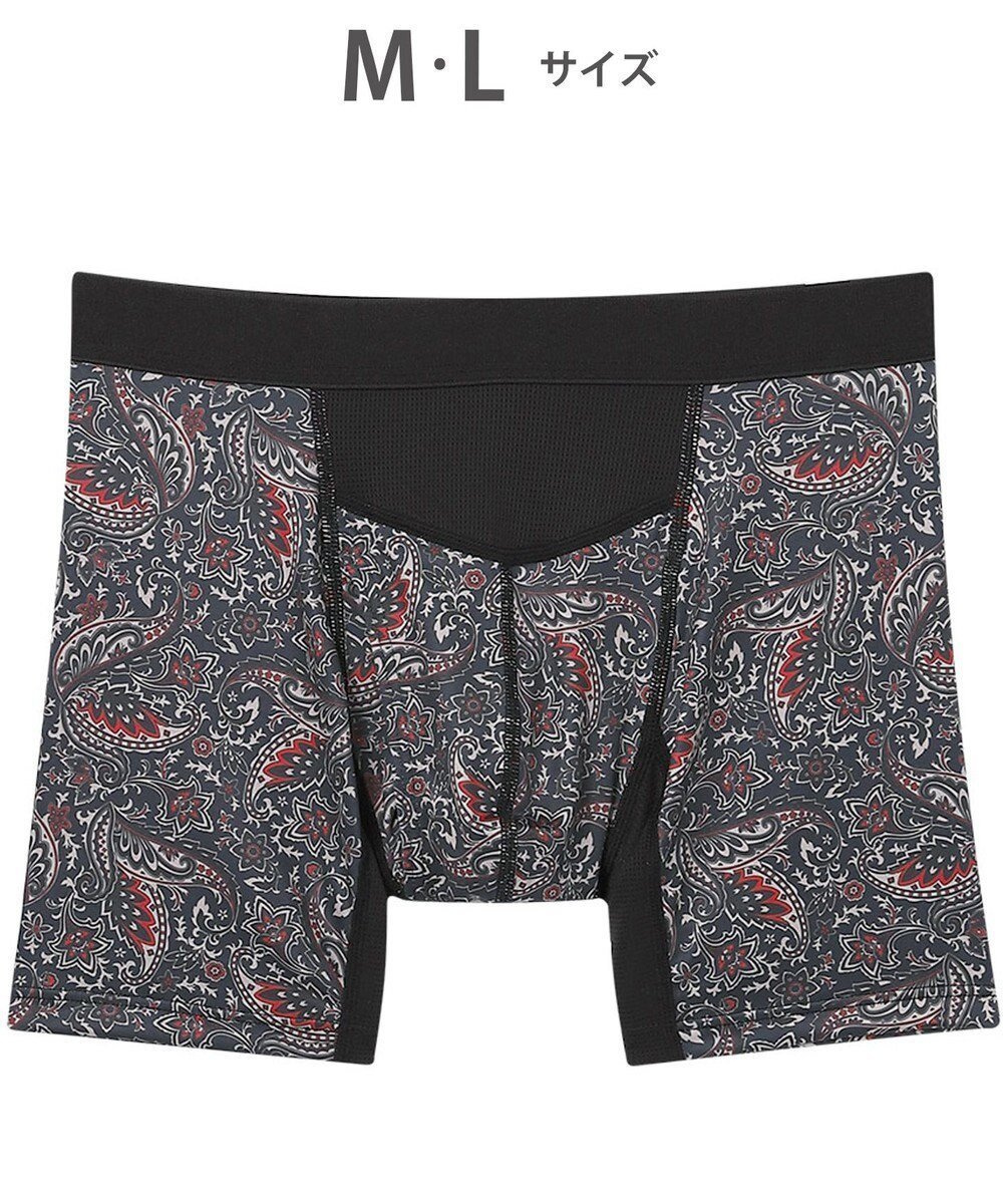 【ワコール/Wacoal / MEN】のボクサーパンツ 吸汗速乾(身生地部) ムレ軽減設計(フロント・バック) 前開き 下着 メンズ GT3061 /ブロス バイ ワコールメン インテリア・キッズ・メンズ・レディースファッション・服の通販 founy(ファニー)  ファッション Fashion メンズファッション Fashion for Men ボトムス Bottoms アンダー Underwear Essentials フロント Front, Front Design ペイズリー Paisley, Ethnic Pattern メッシュ Mesh, Net Fabric メンズ Men's, Menswear グレイッシュブルー|ID: prp329100004747169 ipo3291000000034322114