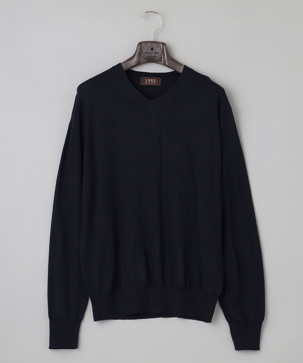 【五大陸/gotairiku / MEN】の【ベーシックニット】ハイゲージVネック ニット インテリア・キッズ・メンズ・レディースファッション・服の通販 founy(ファニー) ファッション Fashion メンズファッション Fashion for Men トップス・カットソー Cut & Sew Tops ニット・セーター / 定番トップス Knit Tops & Sweaters セーター Sweater, Knitwear ドレープ Drape, Draping Fabric ビジネス 仕事 通勤 Business / Work / Commuting ベーシック Basic, Essential エレガント 上品 Elegant A/W・秋冬 Autumn/Winter 軽量 Lightweight, Ultra Light ネイビー系|ID: prp329100004747176 ipo3291000000034322207