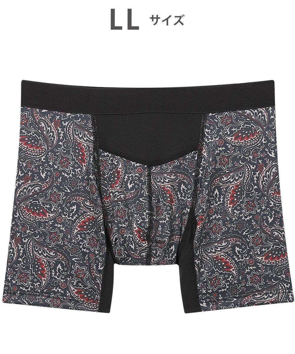 【ワコール/Wacoal / MEN】のボクサーパンツ 吸汗速乾(身生地部) ムレ軽減設計(フロント・バック) 前開き 下着 メンズ GT3061 /ブロス バイ ワコールメン インテリア・キッズ・メンズ・レディースファッション・服の通販 founy(ファニー) ファッション Fashion メンズファッション Fashion for Men ボトムス Bottoms アンダー Underwear Essentials フロント Front, Front Design ペイズリー Paisley, Ethnic Pattern メッシュ Mesh, Net Fabric メンズ Men's, Menswear グレイッシュブルー|ID: prp329100004747181 ipo3291000000034322234
