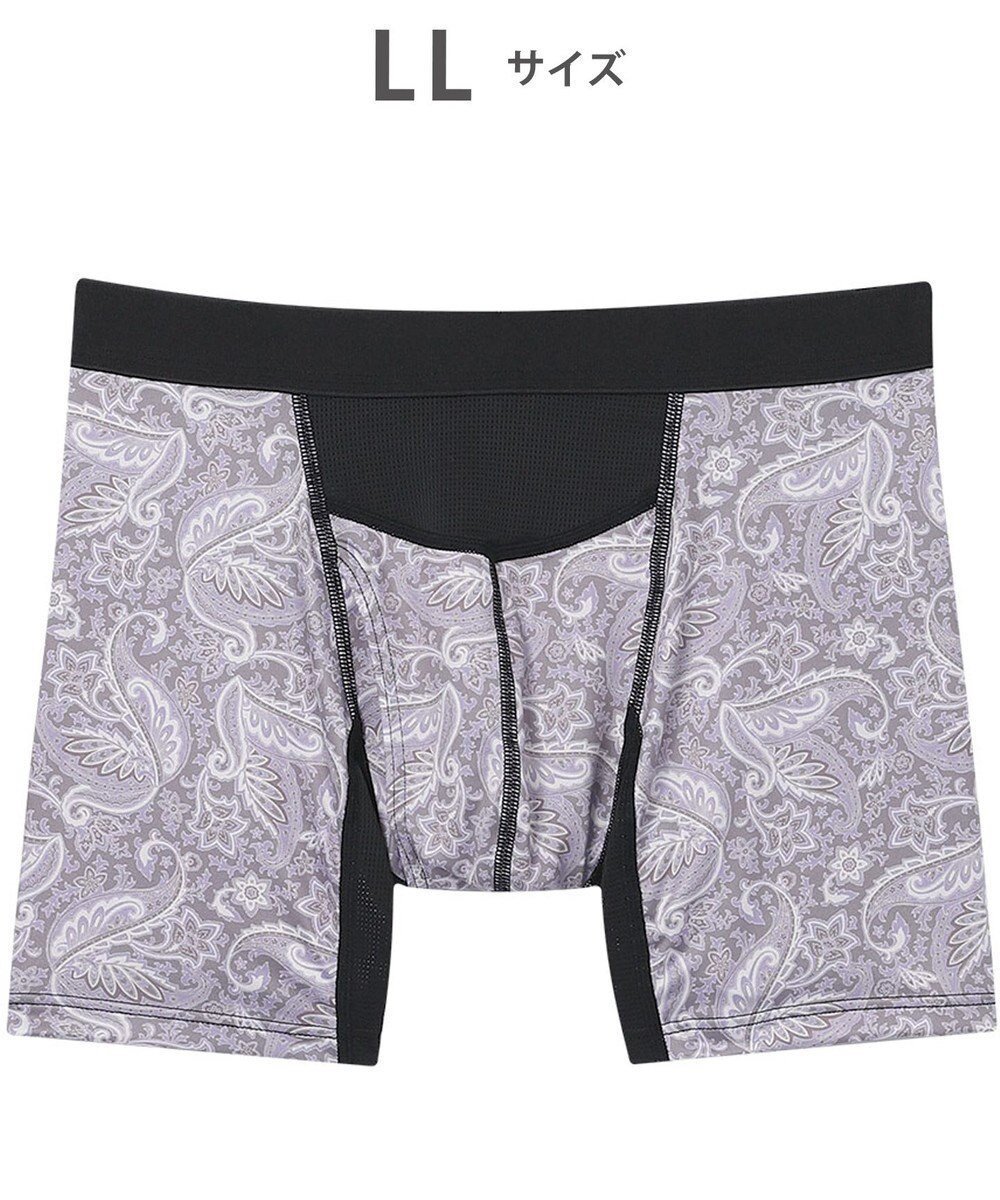 【ワコール/Wacoal / MEN】のボクサーパンツ 吸汗速乾(身生地部) ムレ軽減設計(フロント・バック) 前開き 下着 メンズ GT3061 /ブロス バイ ワコールメン インテリア・キッズ・メンズ・レディースファッション・服の通販 founy(ファニー) ファッション Fashion メンズファッション Fashion for Men ボトムス Bottoms アンダー Underwear Essentials フロント Front, Front Design ペイズリー Paisley, Ethnic Pattern メッシュ Mesh, Net Fabric メンズ Men's, Menswear グレー|ID: prp329100004747181 ipo3291000000034322235
