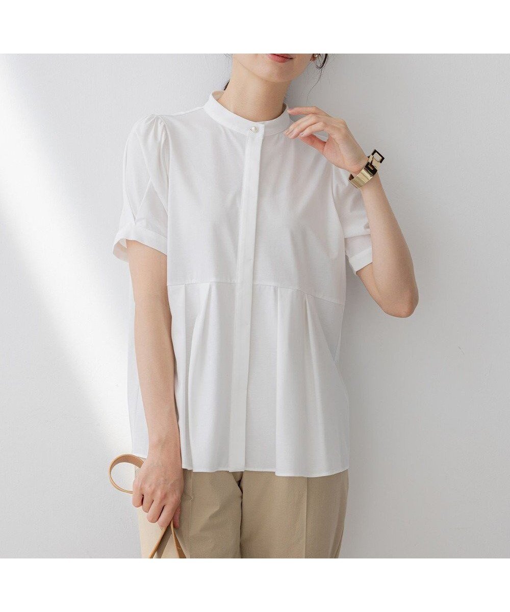 【組曲/KUMIKYOKU】のプレーティング天竺5分袖 カットソー インテリア・キッズ・メンズ・レディースファッション・服の通販 founy(ファニー) ファッション Fashion レディースファッション Fashion for Women トップス・カットソー Cut & Sew Tops シャツ・ブラウス・オフィスカジュアル Elegant Blouses & Button-Ups ロングTシャツ・Tシャツ Longline T-Shirts & Tees カットソー・ベーシックTシャツ Cut-and-Sewn Tops / Stretch Tees & Basics 春 Spring カットソー Cut and Sewn Top カフス Cuff Design パール Pearl, Pearl Accent S/S・春夏 SS, Spring/Summer, Warm Season おすすめ Recommended / Our Picks 夏 Summer アイボリー系|ID: prp329100004747186 ipo3291000000034322384