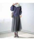 【エニー/ANY】の【ウエストゴム/洗濯機可能】チュールフレアースカート チャコール|ID: prp329100004747190 ipo3291000000034322486