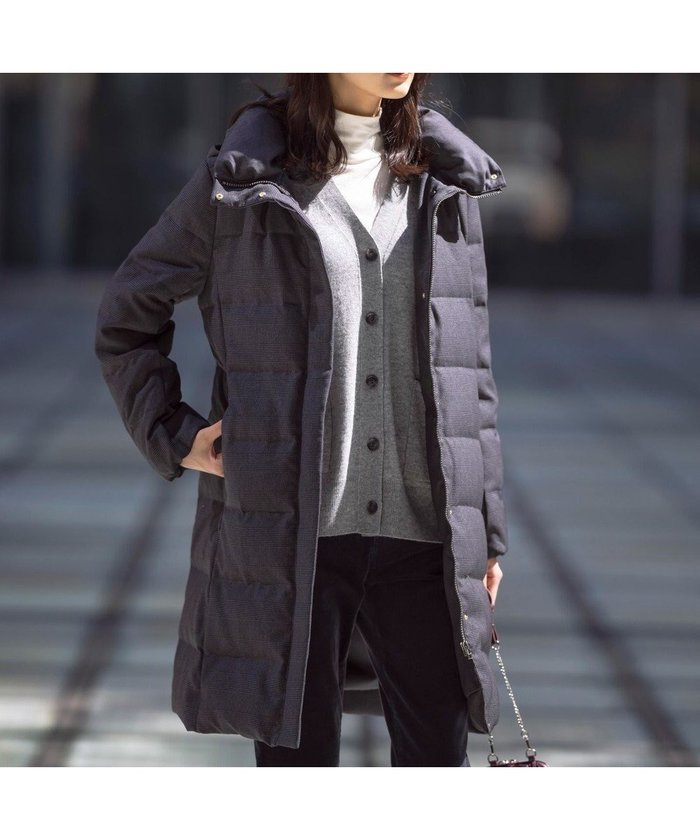 【ジェイ プレス/J.PRESS】の千鳥 グレンチェック ロング ダウン コート インテリア・キッズ・メンズ・レディースファッション・服の通販 founy(ファニー) https://founy.com/ ファッション Fashion レディースファッション Fashion for Women アウター Coat / Outerwear Collection コート・ロングコート・ピーコート Long Coats, Peacoats & More レディースジャケット・軽アウター Jackets ダウンジャケット・軽量ダウン Warm & Lightweight Down Jackets ジャケット Jacket, Outerwear スタンド Stand Collar, Upright Stand ダウン Down, Puffer チェック Check, Plaid, Tartan 防寒 Cold Protection, Winter-Ready 無地 Plain, Solid Color ロング Long, Long-Length A/W・秋冬 Autumn/Winter エレガント 上品 Elegant |ID: prp329100004747198 ipo3291000000034322769