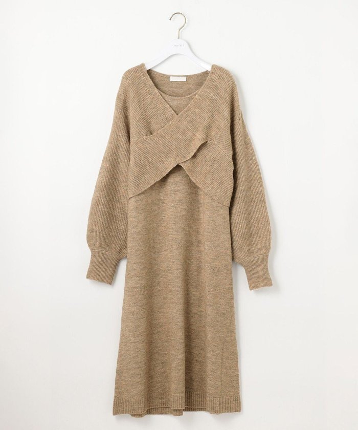 【エニィ スィス/any SiS】の【洗える】クロスレイヤードニット ワンピース インテリア・キッズ・メンズ・レディースファッション・服の通販 founy(ファニー) https://founy.com/ ファッション Fashion レディースファッション Fashion for Women ワンピース Dresses ニットワンピース Knit Dresses おすすめ Recommended / Our Picks ストレッチ Stretch, Stretchy Fabric メランジ Melange, Mixed Yarn 洗える Machine Washable A/W・秋冬 Autumn/Winter |ID: prp329100004747199 ipo3291000000034322779