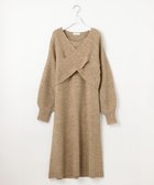 【エニィ スィス/any SiS】の【洗える】クロスレイヤードニット ワンピース ベージュ|ID: prp329100004747199 ipo3291000000034322782