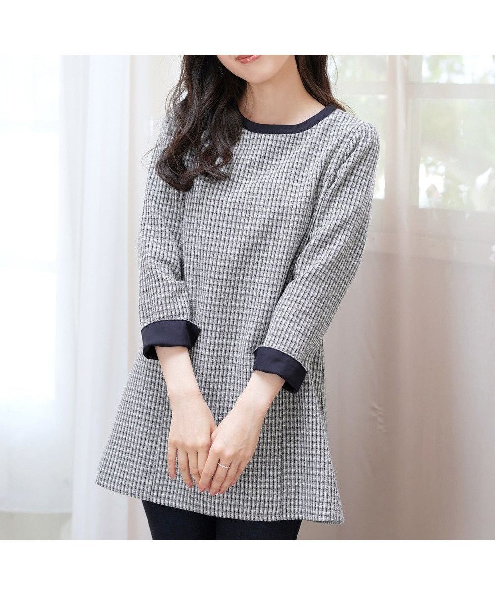 【ティアクラッセ/Tiaclasse】の【洗える】ツイードチュニック インテリア・キッズ・メンズ・レディースファッション・服の通販 founy(ファニー) ファッション Fashion レディースファッション Fashion for Women トップス・カットソー Cut & Sew Tops シャツ・ブラウス・オフィスカジュアル Elegant Blouses & Button-Ups アクセサリー Fashion Accessories オケージョン Occasion Wear 洗える Machine Washable 秋 Autumn カフス Cuff Design チュニック Tunic, Long Top ツイード Twill, Twill Weave フォーマル Formal, Dressy ポケット Pocket, Pocket Detail ラウンド Round, Round Neck 冬 Winter / This Winter A/W・秋冬 Autumn/Winter エレガント 上品 Elegant グレー|ID: prp329100004747202 ipo3291000000034322827