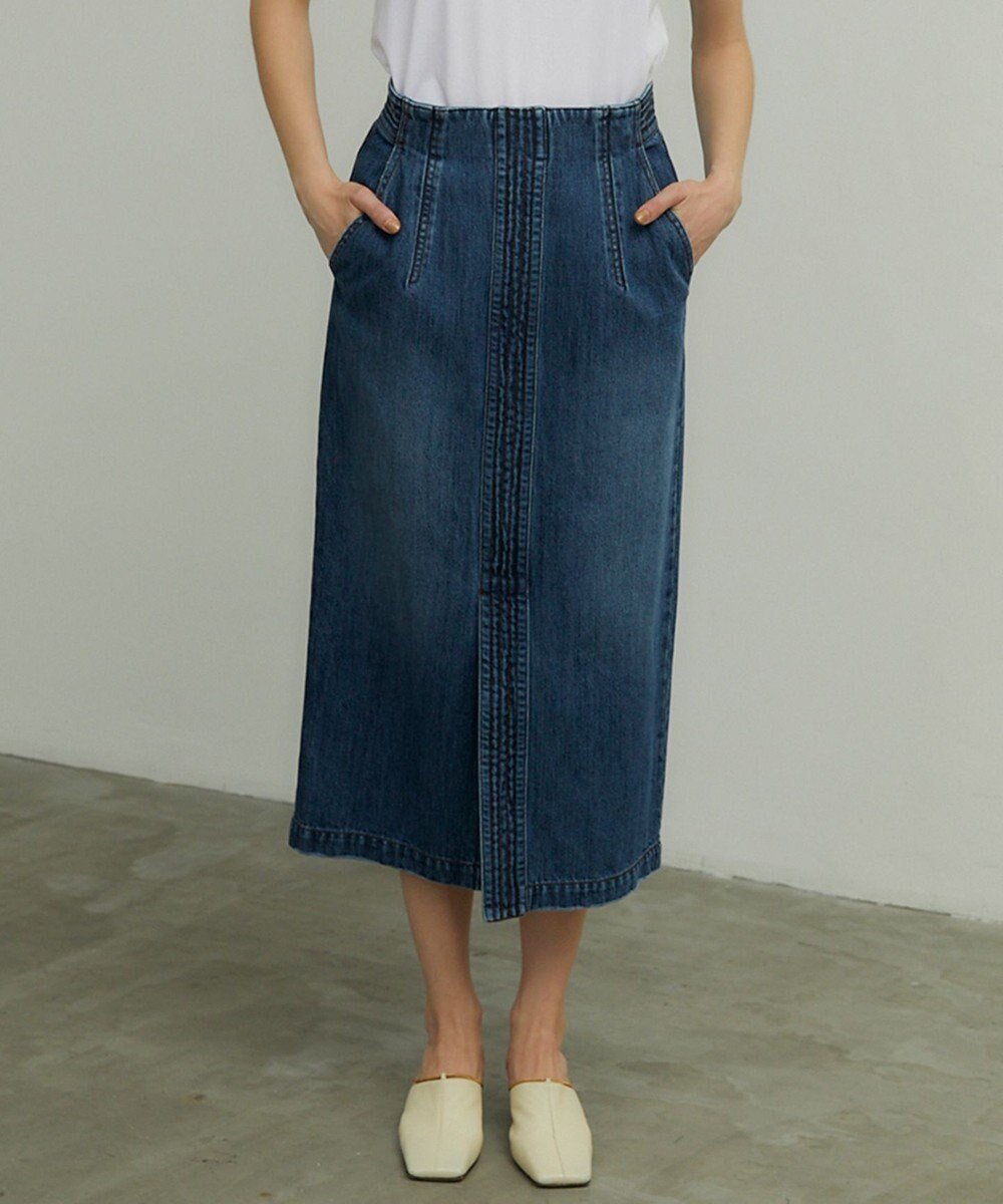 【ベイジ,/BEIGE,】の【洗える】VICTOR / デニムスカート インテリア・キッズ・メンズ・レディースファッション・服の通販 founy(ファニー)  ファッション Fashion レディースファッション Fashion for Women スカート Skirts デニムスカート・カジュアルスカート Denim Skirts イエロー Yellow ヴィンテージ Vintage Style 洗える Machine Washable カットソー Cut and Sewn Top センター Center, Center Line ツイル Twist, Twisted Detail デニム Denim, Jeans Material フロント Front, Front Design ポケット Pocket, Pocket Detail マニッシュ Mannish, Boyish A/W・秋冬 Autumn/Winter S/S・春夏 SS, Spring/Summer, Warm Season 夏 Summer Indigo|ID: prp329100004747203 ipo3291000000034322896