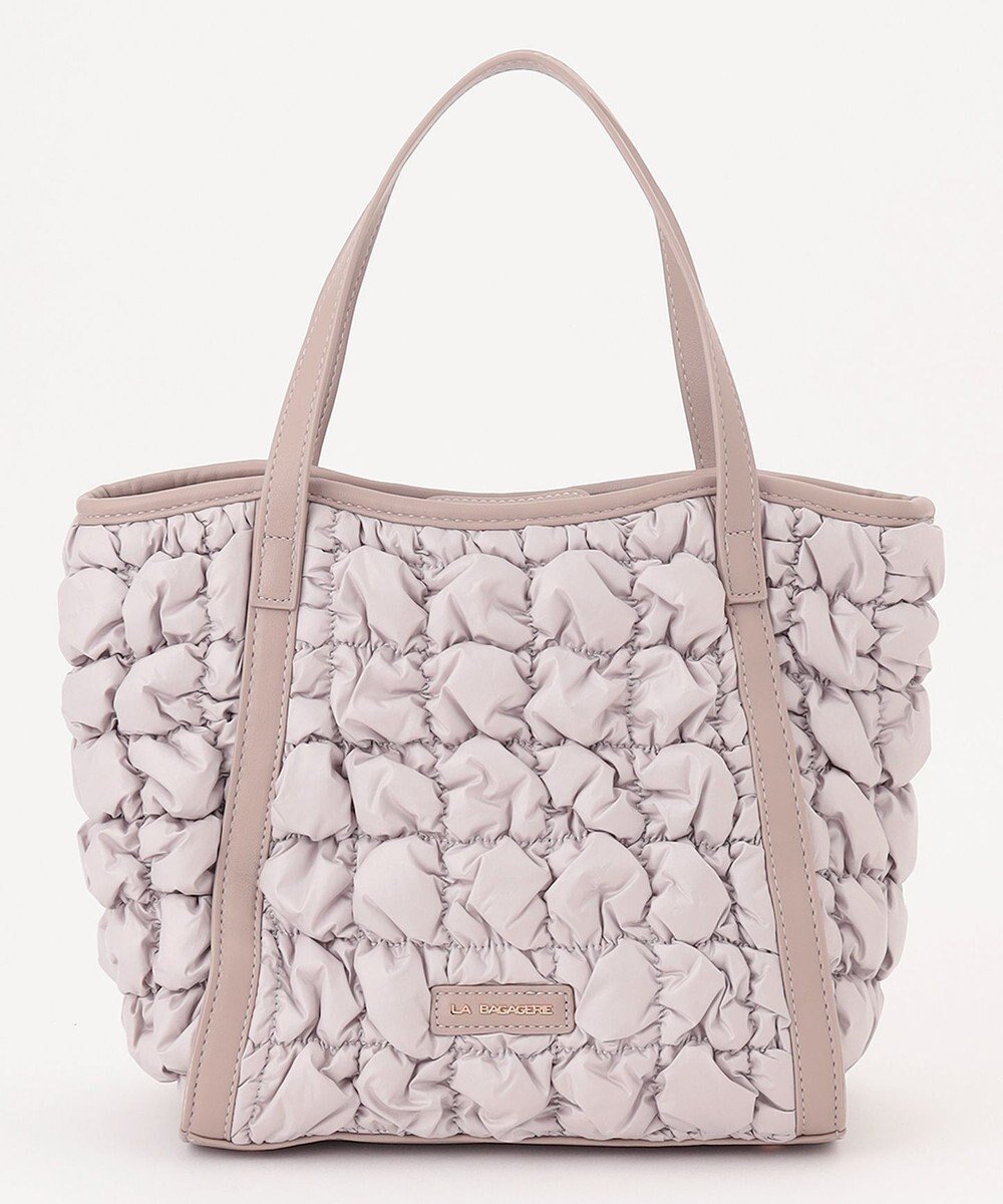 【ラ バガジェリー/LA BAGAGERIE】のポップコーンキルト2WAYトート Sサイズ インテリア・キッズ・メンズ・レディースファッション・服の通販 founy(ファニー) 　ファッション　Fashion　レディースファッション　Fashion for Women　バッグ　Bags　キルティング　Quilted, Quilting　キルト　Quilt, Quilted Fabric　スマート　Smart, Elegant　ポケット　Pocket, Pocket Detail　ランダム　Random, Irregular　夏　Summer　春　Spring　S/S・春夏　SS, Spring/Summer, Warm Season　A/W・秋冬　Autumn/Winter　グレージュ|ID: prp329100004747217 ipo3291000000034323311