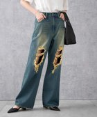 【ウィゴー/WEGO】のヴィンテージウォッシュダメージデニムパンツ デニム中濃加工色|ID: prp329100004747222 ipo3291000000034323468