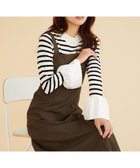 【フェルゥ/Feroux】の【洗える】袖フレアボーダー ニット ホワイト系1|ID: prp329100004747223 ipo3291000000034323541