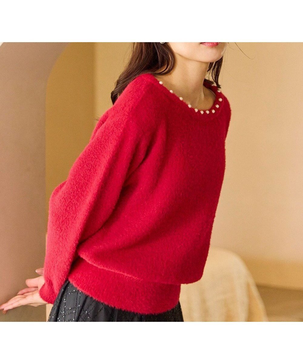 【フェルゥ/Feroux】のパール付きシャギー ニット 人気、トレンドファッション・服の通販 founy(ファニー) ファッション Fashion レディースファッション Fashion for Women トップス・カットソー Cut & Sew Tops ニット Knit Tops & Sweaters アクセサリー Fashion Accessories セーター Sweater, Knitwear ダウン Down, Puffer デニム Denim, Jeans Material バランス Balance, Style Balance パール Pearl, Pearl Accent フェミニン Feminine, Girly エレガント 上品 Elegant 冬 Winter / This Winter A/W・秋冬 Autumn/Winter other-1|ID: prp329100004747240 ipo3291000000034323777