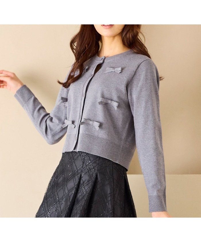 【フェルゥ/Feroux】のリボンディテール カーディガン インテリア・キッズ・メンズ・レディースファッション・服の通販 founy(ファニー) https://founy.com/ ファッション Fashion レディースファッション Fashion for Women トップス・カットソー Cut & Sew Tops カーディガン・羽織り Layered Style Cardigans カーディガン Cardigan, Knitwear コンパクト Compact, Small Size トレンド Trend, Trending Now バランス Balance, Style Balance フェミニン Feminine, Girly フレア Flare, Flared フロント Front, Front Design リボン Ribbon, Bow ロング Long, Long-Length エレガント 上品 Elegant A/W・秋冬 Autumn/Winter |ID: prp329100004747243 ipo3291000000034323811