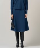 【アイシービー/iCB】の【洗える】 シルキーウールダブルフェイス ニットフレアスカート ブルーグレー|ID: prp329100004747249 ipo3291000000034323883