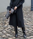 【アイシービー/iCB】の【洗える】 シルキーウールダブルフェイス ニットフレアスカート ブラック|ID: prp329100004747249 ipo3291000000035520783