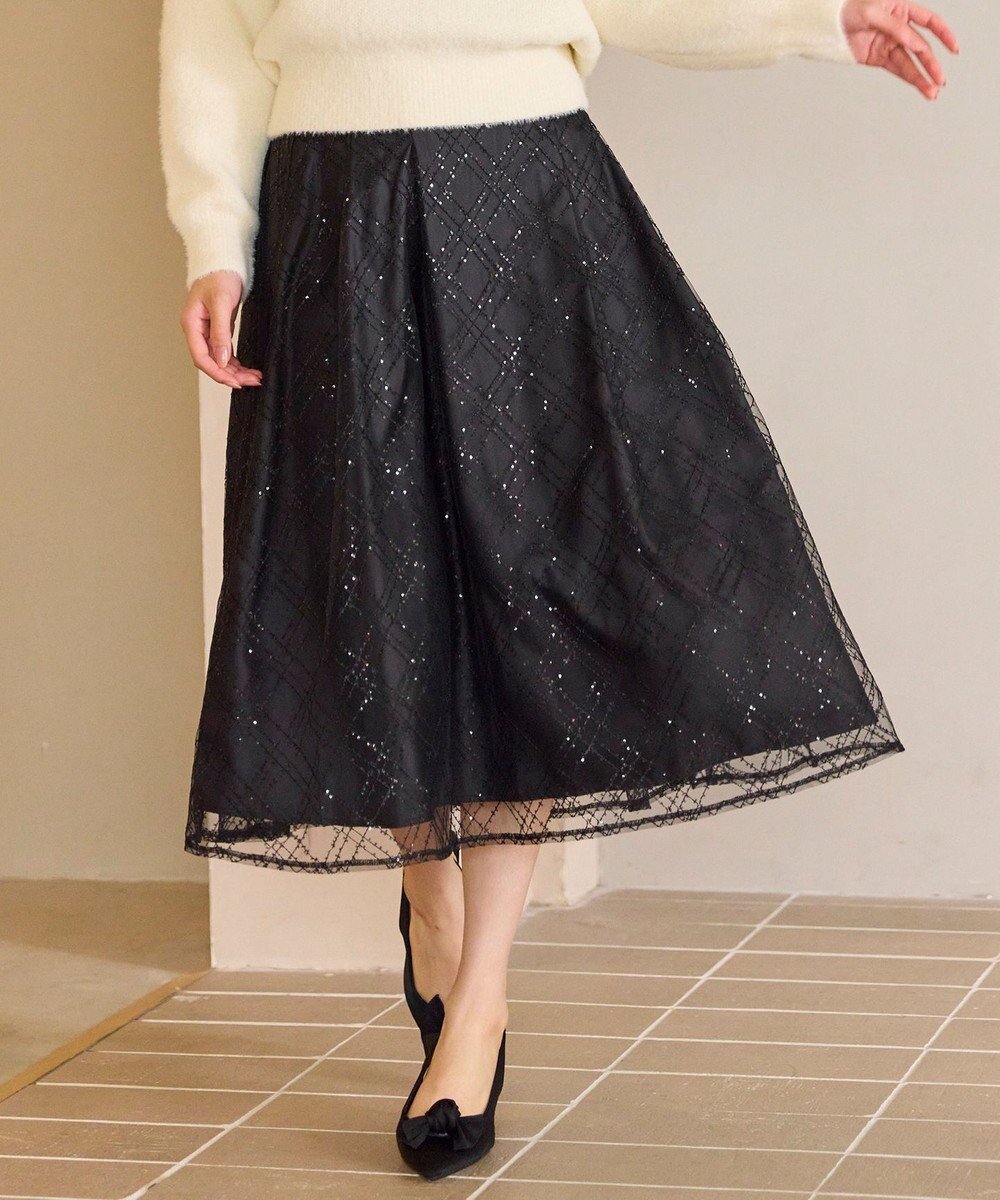 【フェルゥ/Feroux】の【先行予約】きらめきチェックフレア スカート 人気、トレンドファッション・服の通販 founy(ファニー) ファッション Fashion レディースファッション Fashion for Women スカート Skirts Aライン・フレアスカート A-Line & Flared Skirts ショート Short, Short Length スパンコール Sequins, Sequin Embellishment チェック Check, Plaid, Tartan フェミニン Feminine, Girly フレア Flare, Flared A/W・秋冬 Autumn/Winter おすすめ Recommended / Our Picks エレガント 上品 Elegant ビジネス 仕事 通勤 Business / Work / Commuting other-1|ID: prp329100004747250 ipo3291000000034323892