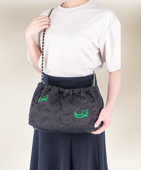 【ツモリチサト キャリー/tsumori chisato CARRY】のなみねこししゅう ショルダーバッグ 人気、トレンドファッション・服の通販 founy(ファニー) ファッション Fashion レディースファッション Fashion for Women バッグ Bags 新作・新入荷 New Arrivals / New In ギャザー Gathered, Ruffled ショルダー Shoulder, Shoulder Strap チェーン Chain, Chain Strap ネコ Cat, Feline Motif バランス Balance, Style Balance |ID:prp329100004747258