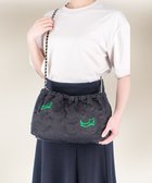 【ツモリチサト キャリー/tsumori chisato CARRY】のなみねこししゅう ショルダーバッグ ブラック|ID: prp329100004747258 ipo3291000000034323961