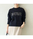 【アンフィーロ 自由区/UNFILO】のハイストレッチ ロゴスウェット ネイビー×グレージュロゴ|ID: prp329100004747278 ipo3291000000035635044