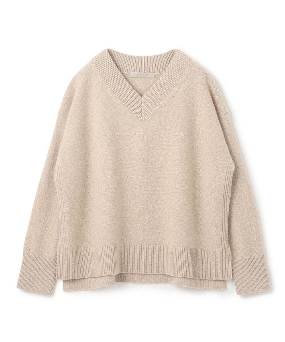 【アンフィーロ 自由区/UNFILO】の【洗える】カシミヤブレンド Vネックニット インテリア・キッズ・メンズ・レディースファッション・服の通販 founy(ファニー)  ファッション Fashion レディースファッション Fashion for Women トップス・カットソー Cut & Sew Tops ニット Knit Tops & Sweaters Vネックトップス V-Neck Tops / V-Cut Neckline Shirts 新作・新入荷 New Arrivals / New In ウォッシャブル Machine Washable シンプル Simple, Minimal セーター Sweater, Knitwear リラックス Relax, Relaxed Fit 洗える Machine Washable A/W・秋冬 Autumn/Winter ベージュ|ID: prp329100004747290 ipo3291000000034324255