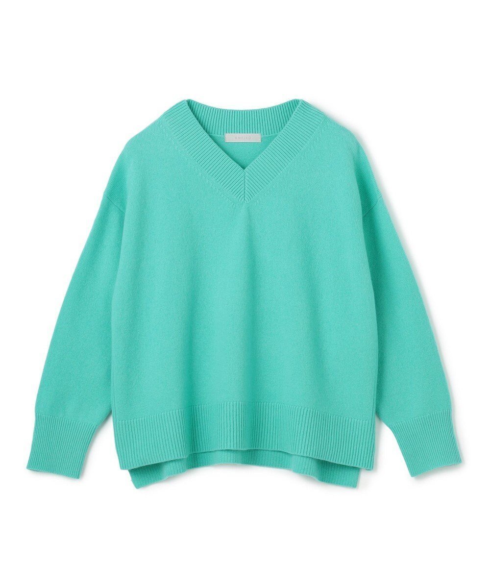 【アンフィーロ 自由区/UNFILO】の【野呂佳代さん着用】カシミヤブレンド Vネックニット インテリア・キッズ・メンズ・レディースファッション・服の通販 founy(ファニー) 　ファッション　Fashion　レディースファッション　Fashion for Women　トップス・カットソー　Cut & Sew Tops　ニット　Knit Tops & Sweaters　Vネックトップス　V-Neck Tops / V-Cut Neckline Shirts　ウォッシャブル　Machine Washable　シンプル　Simple, Minimal　セーター　Sweater, Knitwear　リラックス　Relax, Relaxed Fit　A/W・秋冬　Autumn/Winter　ミント|ID: prp329100004747290 ipo3291000000034545147