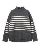 【アンフィーロ 自由区/UNFILO】の【洗える】カシミヤブレンド ハイネックニット 人気、トレンドファッション・服の通販 founy(ファニー) ファッション Fashion レディースファッション Fashion for Women トップス・カットソー Cut & Sew Tops ニット Knit Tops & Sweaters 新作・新入荷 New Arrivals / New In ウォッシャブル Machine Washable スリット Slit, Slit Detail セーター Sweater, Knitwear ハイネック High Neck, Mock Neck ラウンド Round, Round Neck 洗える Machine Washable A/W・秋冬 Autumn/Winter thumbnail チャコールボーダー|ID: prp329100004747292 ipo3291000000034324324