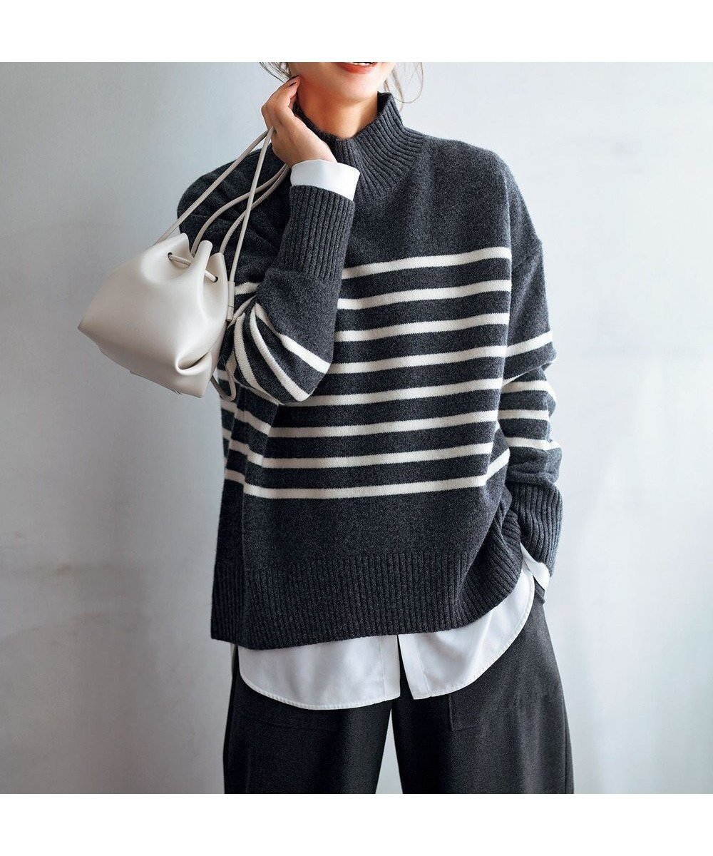 【アンフィーロ 自由区/UNFILO】のカシミヤブレンド ハイネックニット 人気、トレンドファッション・服の通販 founy(ファニー) ファッション Fashion レディースファッション Fashion for Women トップス・カットソー Cut & Sew Tops ニット Knit Tops & Sweaters ウォッシャブル Machine Washable スリット Slit, Slit Detail セーター Sweater, Knitwear ハイネック High Neck, Mock Neck ラウンド Round, Round Neck A/W・秋冬 Autumn/Winter other-1|ID: prp329100004747292 ipo3291000000034465013