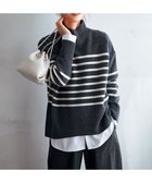 【アンフィーロ 自由区/UNFILO】のカシミヤブレンド ハイネックニット 人気、トレンドファッション・服の通販 founy(ファニー) ファッション Fashion レディースファッション Fashion for Women トップス・カットソー Cut & Sew Tops ニット Knit Tops & Sweaters ウォッシャブル Machine Washable スリット Slit, Slit Detail セーター Sweater, Knitwear ハイネック High Neck, Mock Neck ラウンド Round, Round Neck A/W・秋冬 Autumn/Winter thumbnail チャコールボーダー|ID: prp329100004747292 ipo3291000000034465014