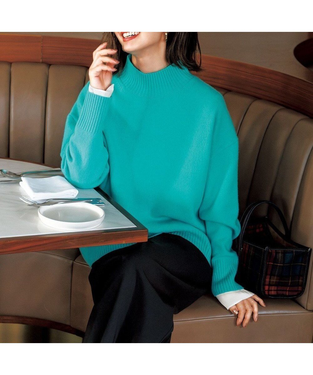 【アンフィーロ 自由区/UNFILO】のカシミヤブレンド ハイネックニット インテリア・キッズ・メンズ・レディースファッション・服の通販 founy(ファニー) ファッション Fashion レディースファッション Fashion for Women トップス・カットソー Cut & Sew Tops ニット Knit Tops & Sweaters ウォッシャブル Machine Washable スリット Slit, Slit Detail セーター Sweater, Knitwear ハイネック High Neck, Mock Neck ラウンド Round, Round Neck A/W・秋冬 Autumn/Winter ミント|ID: prp329100004747292 ipo3291000000034465015