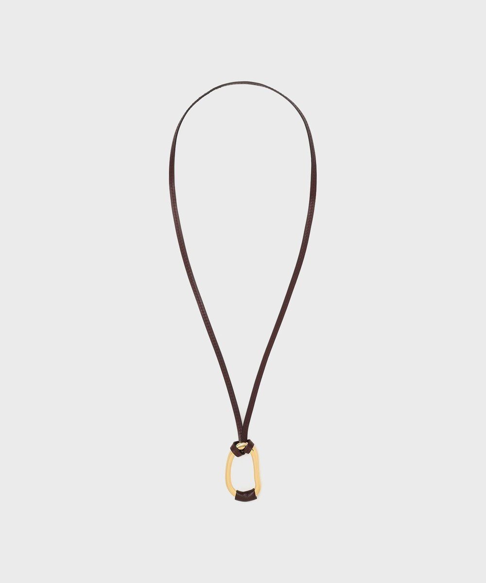 【グレース コンチネンタル/GRACE CONTINENTAL】のレザーリングネックレス インテリア・キッズ・メンズ・レディースファッション・服の通販 founy(ファニー) ファッション Fashion レディースファッション Fashion for Women ジュエリー Jewelry ファッションリング Fashion Rings ネックレス Necklaces & Pendants アクセサリー Fashion Accessories シンプル Simple, Minimal ネックレス Necklace, Pendant Necklace メタル Metal, Metal Parts モチーフ Motif, Design Theme ダークブラウン|ID: prp329100004747297 ipo3291000000034324372