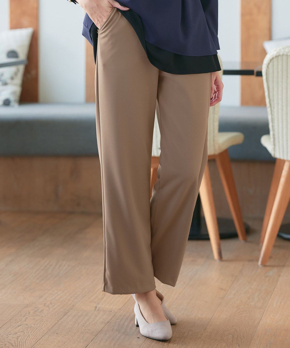 【ティアクラッセ/Tiaclasse】の【日本製・洗える】ジョーゼットニットワイドパンツ インテリア・キッズ・メンズ・レディースファッション・服の通販 founy(ファニー) 　ファッション　Fashion　レディースファッション　Fashion for Women　パンツ　Pants & Trousers　アクセサリー　Fashion Accessories　ウォッシャブル　Machine Washable　春　Spring　洗える　Machine Washable　秋　Autumn　カーディガン　Cardigan, Knitwear　ジョーゼット　Georgette, Semi-Sheer Fabric　ストレッチ　Stretch, Stretchy Fabric　チュニック　Tunic, Long Top　フォーマル　Formal, Dressy　ボトム　Bottoms, Lower Wear　ポケット　Pocket, Pocket Detail　楽ちん　Easy Fit, Comfortable　ワイド　Wide, Wide Fit　A/W・秋冬　Autumn/Winter　再入荷　Restock / Back in Stock　日本製　Made In Japan　夏　Summer　エレガント 上品　Elegant　新作・新入荷　New Arrivals / New In　ビジネス 仕事 通勤　Business / Work / Commuting　モカ|ID: prp329100004747298 ipo3291000000035565957