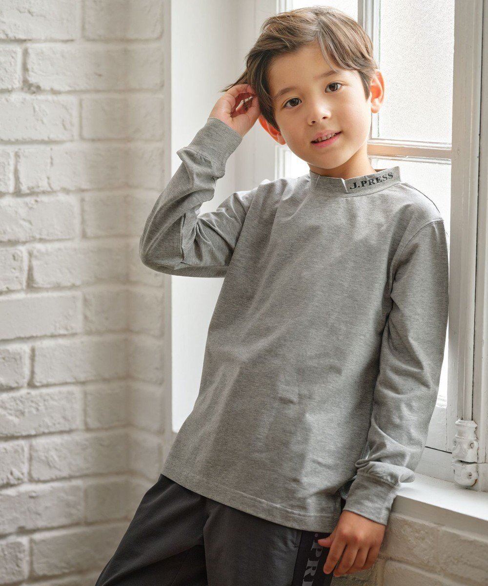 【ジェイ プレス/J.PRESS / KIDS】の【110-130cm】スパンフライス ハイネックカットソー インテリア・キッズ・メンズ・レディースファッション・服の通販 founy(ファニー) ファッション Fashion キッズファッション Fashion for Kids トップス・カットソー Cut & Sew Tops アウトドア Outdoor Clothing インナー Innerwear 秋 Autumn カットソー Cut and Sewn Top シンプル Simple, Minimal スポーツ Sports, Activewear スマホ Smartphone, Mobile Device トレンド Trend, Trending Now 人気 Popular, Best Seller 長袖 Long Sleeve, Full Sleeve ワンポイント One Point, Statement Accent A/W・秋冬 Autumn/Winter 冬 Winter / This Winter 2024年 2024 2024-2025秋冬・A/W Autumn/Winter 2024–25 AW24–25 グレー系|ID: prp329100004748565 ipo3291000000034337343