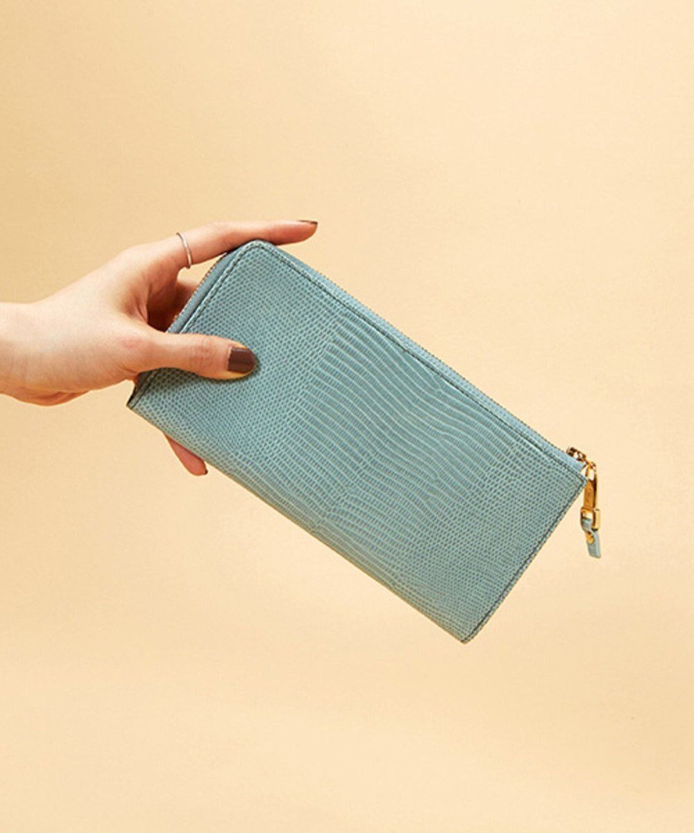 【トプカピ/TOPKAPI】の【TOPKAPI】イタリアンレザー リザード型押し Lファスナー長財布マチ付き LUCIA ルチア インテリア・キッズ・メンズ・レディースファッション・服の通販 founy(ファニー) 　クール　Cool, Chic　ポケット　Pocket, Pocket Detail　人気　Popular, Best Seller　財布　Wallet, Purse　ミントグリーン|ID: prp329100004748567 ipo3291000000036062003