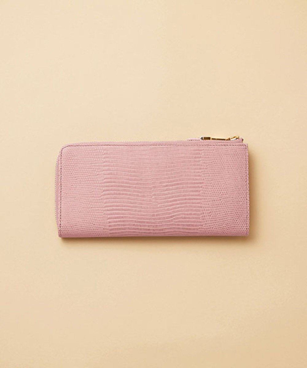 【トプカピ/TOPKAPI】の【TOPKAPI】イタリアンレザー リザード型押し Lファスナー長財布マチ付き LUCIA ルチア インテリア・キッズ・メンズ・レディースファッション・服の通販 founy(ファニー) 　クール　Cool, Chic　ポケット　Pocket, Pocket Detail　人気　Popular, Best Seller　財布　Wallet, Purse　ピンクグレー|ID: prp329100004748567 ipo3291000000036062005