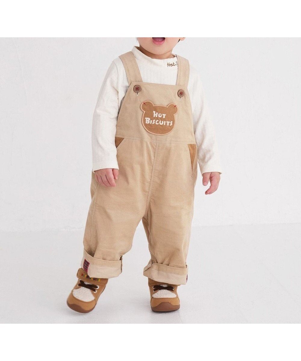 【ミキハウスホットビスケッツ/MIKI HOUSE HOT BISCUITS / KIDS】の【70-110cm】 コーデュロイ オーバーオール 人気、トレンドファッション・服の通販 founy(ファニー) 　ファッション　Fashion　キッズファッション　Fashion for Kids　おすすめ　Recommended / Our Picks　インナー　Innerwear　ギフト プレゼント　Gift / Present　コーデュロイ　Corduroy, Cord Fabric　サロペット　Overalls, Salopette　セパレート　Separate, Two-Piece　チェック　Check, Plaid, Tartan　ポケット　Pocket, Pocket Detail　A/W・秋冬　Autumn/Winter　 other-1|ID: prp329100004748571 ipo3291000000034337383