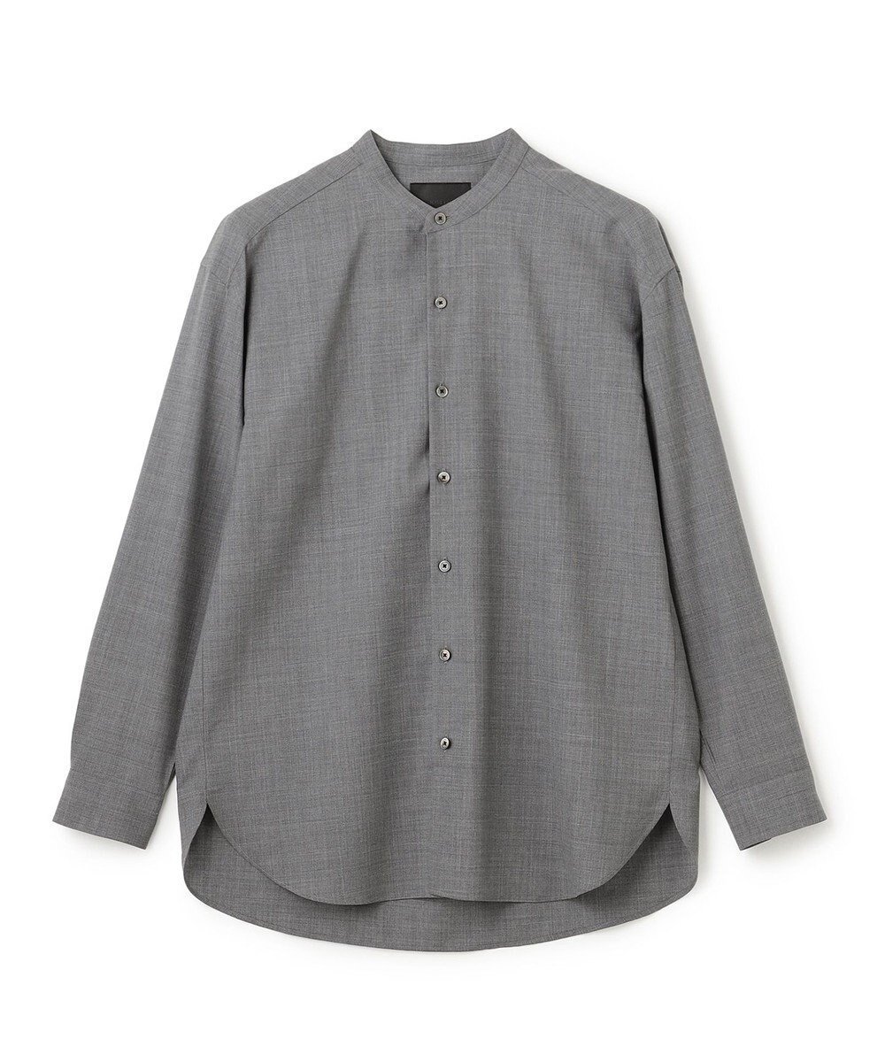 【ジョゼフ オム/JOSEPH HOMME / MEN】の【HIGH GRADE LINE】テックウールポプリン バンドカラーシャツ インテリア・キッズ・メンズ・レディースファッション・服の通販 founy(ファニー) 　ファッション　Fashion　メンズファッション　Fashion for Men　トップス・カットソー　Cut & Sew Tops　メンズシャツ　Shirts　ウォッシャブル　Machine Washable　フォルム　Silhouette, Form　ラグジュアリー　Luxury, Elegant　A/W・秋冬　Autumn/Winter　ライトグレー系|ID: prp329100004748608 ipo3291000000034337588