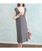 【エニィ スィス/any SiS】の【大人百花掲載 ヨンアさん着用】2SET ニットジャンスカ セット ライトグレー×アイボリー|ID: prp329100004748649 ipo3291000000034338023