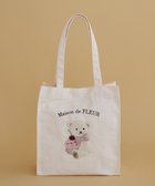 【メゾンドフルール/Maison de FLEUR】のベア刺繍スクエアトートバッグ Pink|ID: prp329100004748672 ipo3291000000034338351
