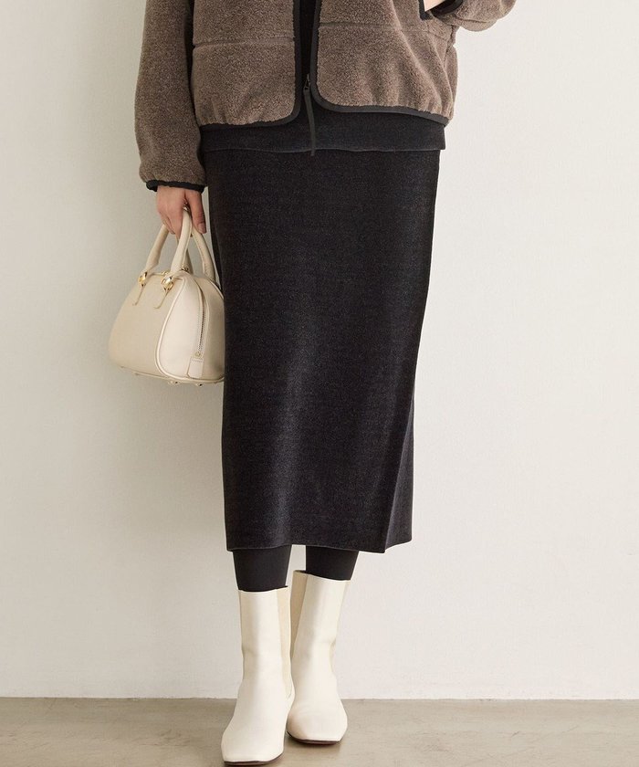 【23区/NIJYUSANKU】の【SLOW/一部店舗限定】ベロア風ニット スカート インテリア・キッズ・メンズ・レディースファッション・服の通販 founy(ファニー) https://founy.com/ ファッション Fashion レディースファッション Fashion for Women スカート Skirts シンプル Simple, Minimal セットアップ Set-Up, Coordinated Outfit パーカー Hoodie, Parka ベロア Velour, Soft Velvet A/W・秋冬 Autumn/Winter エレガント 上品 Elegant 2025年 2025 2025-2026秋冬・A/W Autumn/Winter 2025–26 AW25–26 |ID: prp329100004748677 ipo3291000000034338362