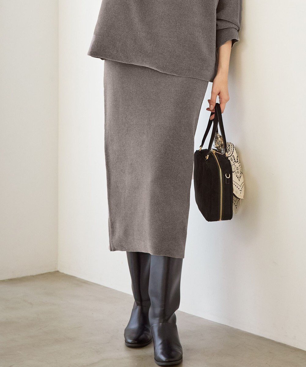【23区/NIJYUSANKU】の【SLOW/一部店舗限定】ベロア風ニット スカート インテリア・キッズ・メンズ・レディースファッション・服の通販 founy(ファニー)  ファッション Fashion レディースファッション Fashion for Women スカート Skirts シンプル Simple, Minimal セットアップ Set-Up, Coordinated Outfit パーカー Hoodie, Parka ベロア Velour, Soft Velvet A/W・秋冬 Autumn/Winter 新作・新入荷 New Arrivals / New In エレガント 上品 Elegant 2025年 2025 2025-2026秋冬・A/W Autumn/Winter 2025–26 AW25–26 ブラウン系|ID: prp329100004748677 ipo3291000000034338364