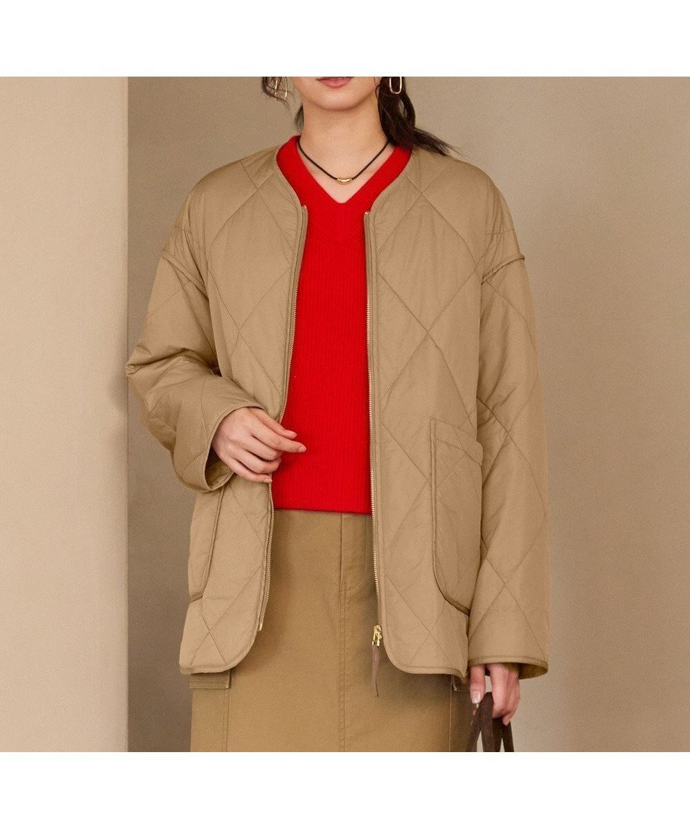 【23区/NIJYUSANKU】の【SLOW/一部店舗限定】中綿 パデットアウター インテリア・キッズ・メンズ・レディースファッション・服の通販 founy(ファニー)  ファッション Fashion レディースファッション Fashion for Women アウター Coat / Outerwear Collection コート・ロングコート・ピーコート Long Coats, Peacoats & More レディースジャケット・軽アウター Jackets キルティング Quilted, Quilting ジャケット Jacket, Outerwear タフタ Taffeta, Structured Fabric ダウン Down, Puffer デニム Denim, Jeans Material バランス Balance, Style Balance ミドル Middle Length, Mid Height ロング Long, Long-Length ワイド Wide, Wide Fit 冬 Winter / This Winter A/W・秋冬 Autumn/Winter 新作・新入荷 New Arrivals / New In 旅行 Travel エレガント 上品 Elegant 2025年 2025 2025-2026秋冬・A/W Autumn/Winter 2025–26 AW25–26 ベージュ系|ID: prp329100004748679 ipo3291000000034338371