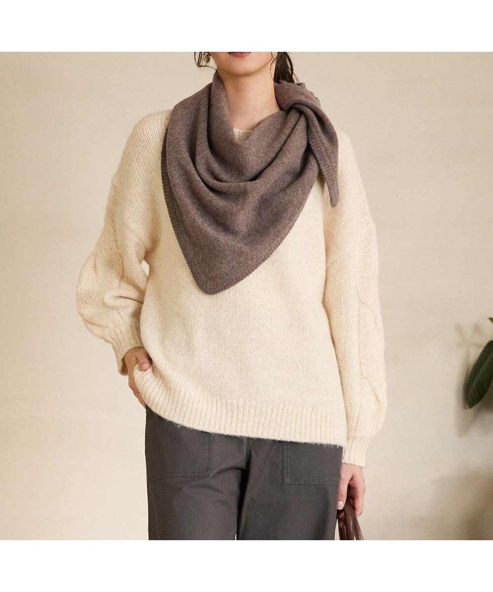 【23区/NIJYUSANKU】の【SLOW/一部店舗限定】ケーブル 袖デザイン ニット インテリア・キッズ・メンズ・レディースファッション・服の通販 founy(ファニー) 　ファッション　Fashion　レディースファッション　Fashion for Women　トップス・カットソー　Cut & Sew Tops　ニット　Knit Tops & Sweaters　シンプル　Simple, Minimal　ストレート　Straight, Straight Cut　セーター　Sweater, Knitwear　A/W・秋冬　Autumn/Winter　エレガント 上品　Elegant　2025年　2025　2025-2026秋冬・A/W　Autumn/Winter 2025–26 AW25–26　ベージュ系|ID: prp329100004748684 ipo3291000000035379579