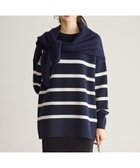 【23区/NIJYUSANKU】の【SLOW/一部店舗限定】ソフトウール ボーダー ニット ネイビーボーダー|ID:prp329100004748691