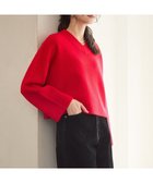 【23区/NIJYUSANKU】の【SLOW/一部店舗限定】ソフトウール Vネック ニット レッド系|ID:prp329100004748692