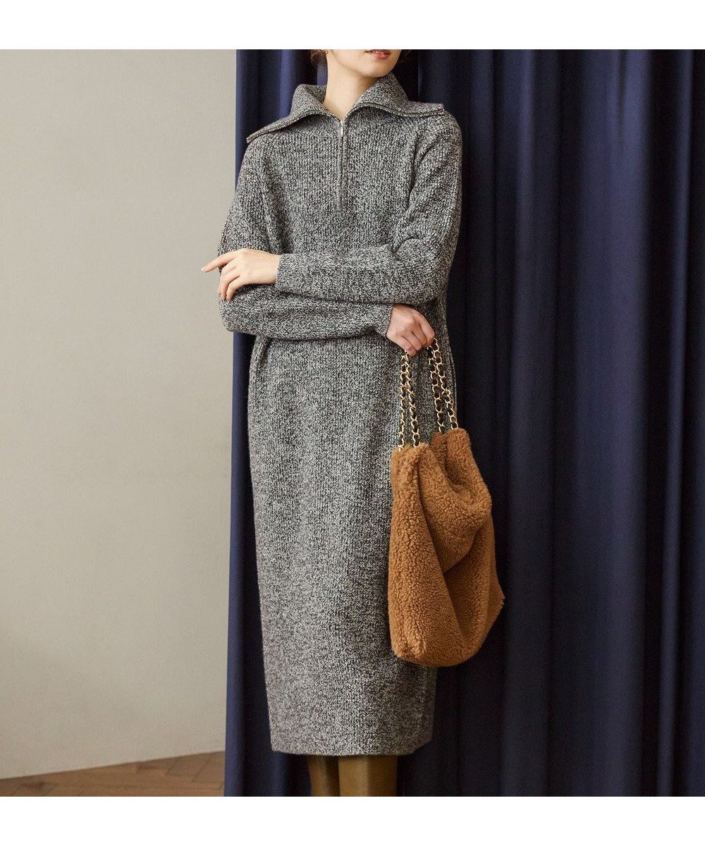【23区/NIJYUSANKU】の【SLOW/一部店舗限定】ソフトウール ニット ワンピース インテリア・キッズ・メンズ・レディースファッション・服の通販 founy(ファニー)  ファッション Fashion レディースファッション Fashion for Women ワンピース Dresses ニットワンピース Knit Dresses イタリア Italy インナー Innerwear エレガント 上品 Elegant 畦 Ribbed Knit ストール Stole, Wrap タートルネック Turtleneck, High Neck なめらか Smooth, Silky Texture フロント Front, Front Design ボーダー Border, Stripe ミックス Mix, Mixed Style 冬 Winter / This Winter A/W・秋冬 Autumn/Winter 新作・新入荷 New Arrivals / New In おすすめ Recommended / Our Picks 2025年 2025 2025-2026秋冬・A/W Autumn/Winter 2025–26 AW25–26 グレーミックス|ID: prp329100004748693 ipo3291000000034338414