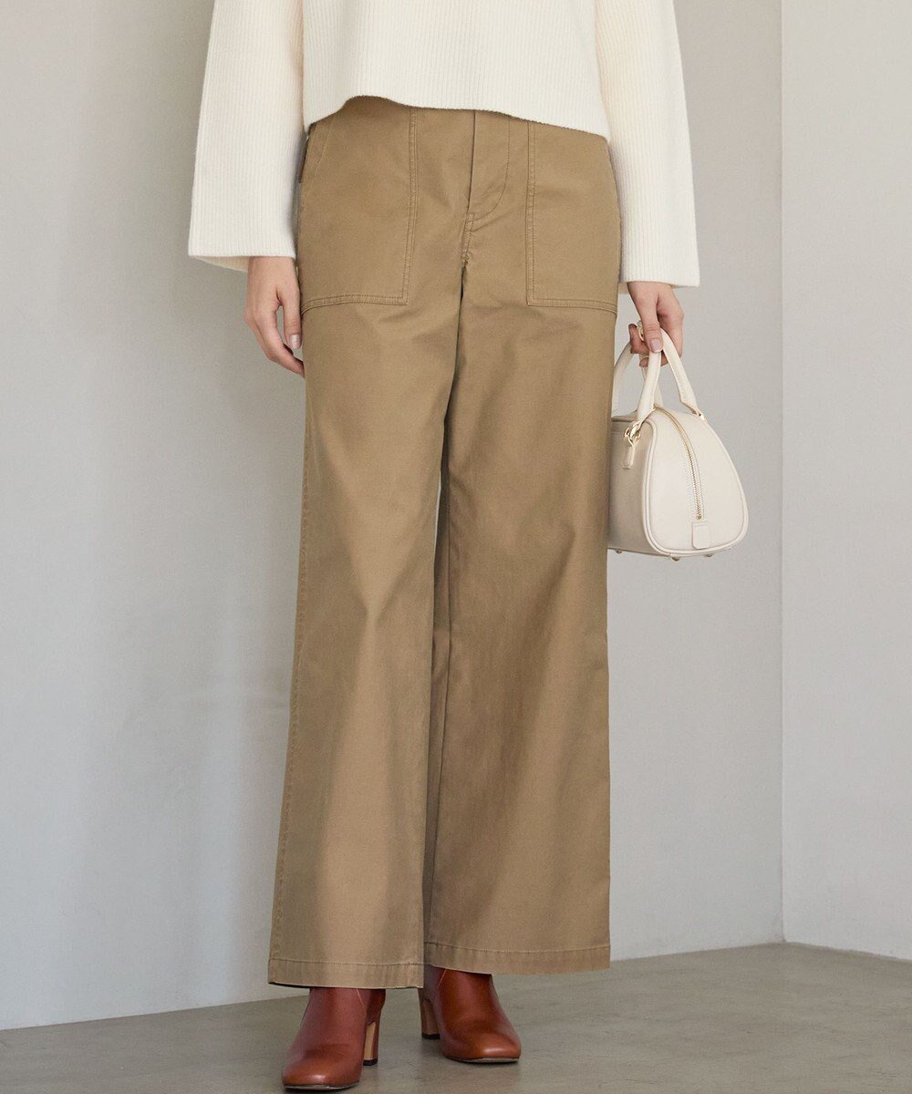 【23区/NIJYUSANKU】の【SLOW/一部店舗限定】ミリタリーボトム ベイカーパンツ 人気、トレンドファッション・服の通販 founy(ファニー)  ファッション Fashion レディースファッション Fashion for Women パンツ Pants & Trousers ヴィンテージ Vintage Style サテン Satin, Glossy Fabric ストレート Straight, Straight Cut フィット Fit, Slim Fit ボトム Bottoms, Lower Wear ミリタリー Military, Army Style ワイド Wide, Wide Fit ワーク Workwear, Utility Style 冬 Winter / This Winter A/W・秋冬 Autumn/Winter 新作・新入荷 New Arrivals / New In エレガント 上品 Elegant 2025年 2025 2025-2026秋冬・A/W Autumn/Winter 2025–26 AW25–26  other-1|ID: prp329100004748695 ipo3291000000034338420