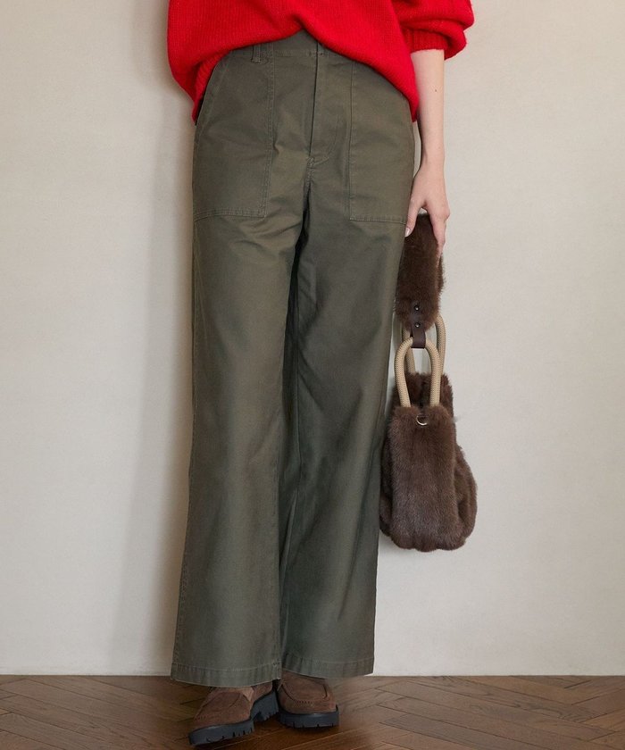 【23区/NIJYUSANKU】の【SLOW/一部店舗限定】ミリタリーボトム ベイカーパンツ インテリア・キッズ・メンズ・レディースファッション・服の通販 founy(ファニー) https://founy.com/ ファッション Fashion レディースファッション Fashion for Women パンツ Pants & Trousers ヴィンテージ Vintage Style サテン Satin, Glossy Fabric ストレート Straight, Straight Cut フィット Fit, Slim Fit ボトム Bottoms, Lower Wear ミリタリー Military, Army Style ワイド Wide, Wide Fit ワーク Workwear, Utility Style 冬 Winter / This Winter A/W・秋冬 Autumn/Winter エレガント 上品 Elegant 2025年 2025 2025-2026秋冬・A/W Autumn/Winter 2025–26 AW25–26 |ID: prp329100004748695 ipo3291000000034378211